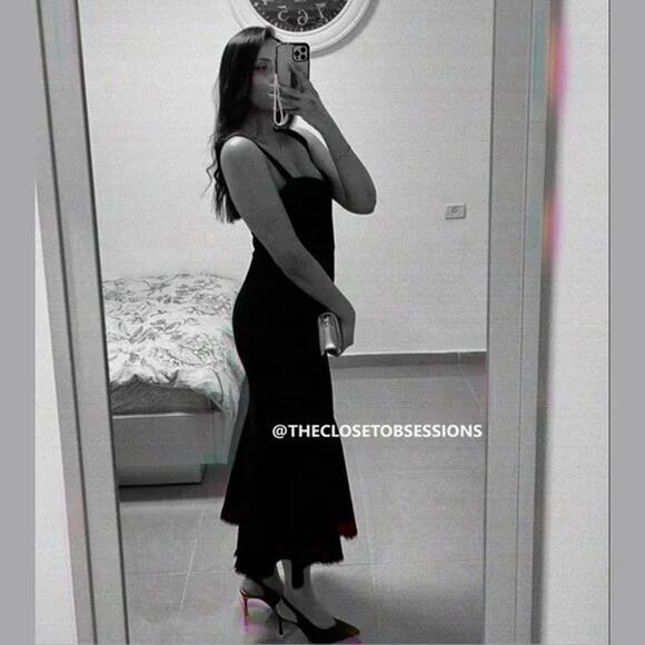 ZARA Black Sweetheart Asymmetric Midi Dress 🖤✨ | Size M | NWT | LAST ONE - Picture 13 of 16